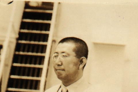 Prince Motomichi Mori on board a ship (ddr-njpa-4-765)