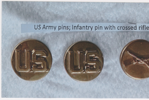 Army and infantry pins (ddr-densho-539-131)