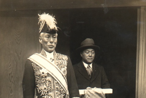 Kikunosuke Makino after receiving an order of merit (ddr-njpa-4-1031)