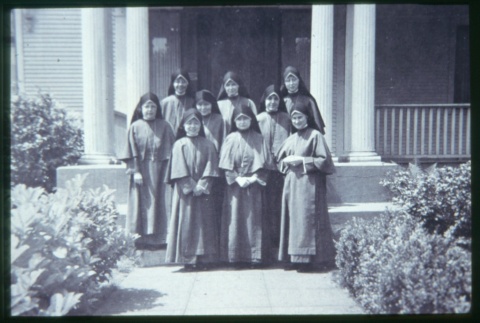 Nuns standing outside building (ddr-densho-330-23)
