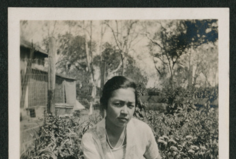 woman in garden (ddr-densho-378-357)
