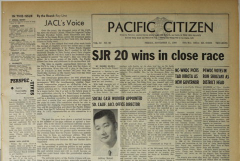 Pacific Citizen, Vol. 63, No. 20 (November 11, 1966) (ddr-pc-38-45)