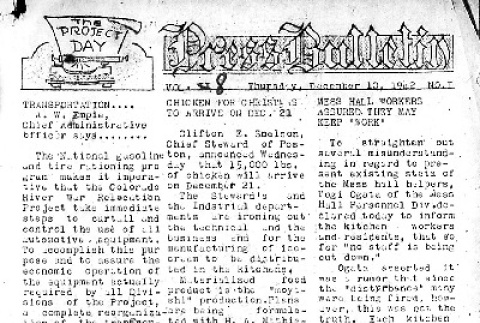 Poston Press Bulletin Vol. VIII No. 1 (December 10, 1942) (ddr-densho-145-177)