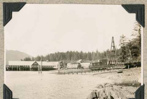 Buildings on shoreline of Alaskan town (ddr-densho-383-245)