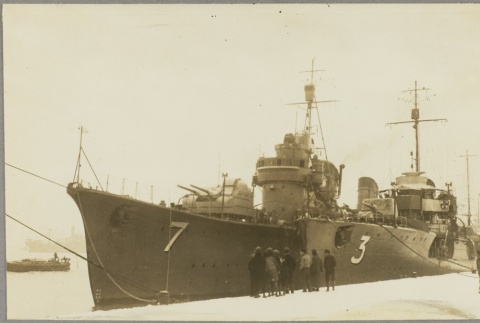 Japanese navy ship moored to a dock (ddr-njpa-13-1409)