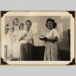 Alice and Mits Kikawa eating watermelon (ddr-densho-542-550)