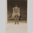 Soldier in front of Lincoln monument (ddr-janm-17-45)