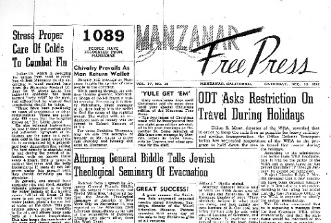 Manzanar Free Press Vol. IV No. 30 (December 18, 1943) (ddr-densho-125-194)