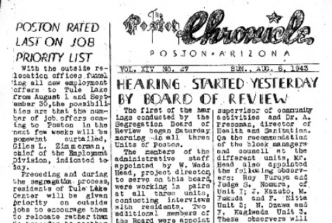 Poston Chronicle Vol. XIV No. 27 (August 8, 1943) (ddr-densho-145-383)