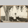 Toddler on a pony toy (ddr-densho-542-171)