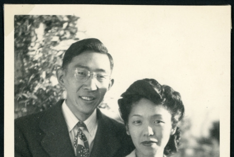Photograph of Lillian and Harry Matsumoto from the waist up (ddr-csujad-47-159)