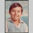 School photo of boy in light blue vest (ddr-densho-523-583)