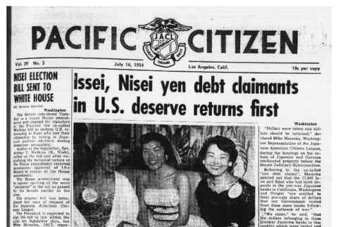 The Pacific Citizen, Vol. 39 No. 3 (July 16, 1954) (ddr-pc-26-29)