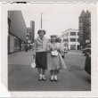 Two girls standing on Clark Street (ddr-densho-409-21)