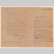 Letter to Bill Iino from Jany Lore (ddr-densho-368-768)