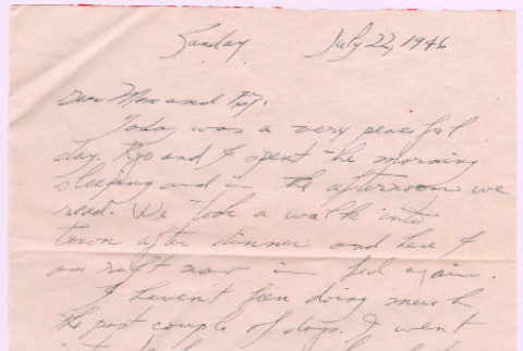 Letter from Tadashi Ishida to Mr. & Mrs. Y Ishida (ddr-densho-535-381)