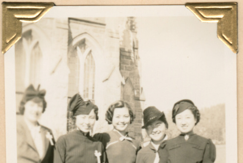 Photo of five women (ddr-densho-341-124)