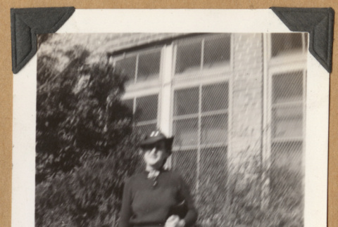 Woman outside a building (ddr-densho-542-187)