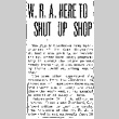 W.R.A. Here to Shut Up Shop (May 14, 1946) (ddr-densho-56-1157)