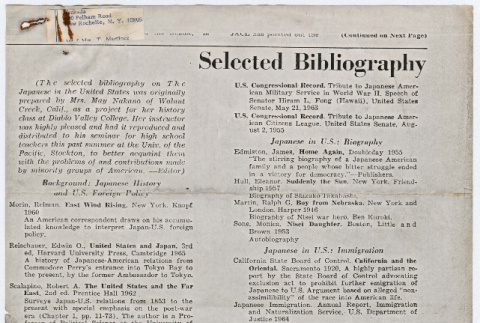 Selected Bibliography (ddr-densho-356-850)