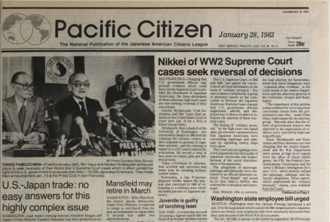 Pacific Citizen, Whole No. 2,223, Vol. 96, No. 3 (January 28, 1983) (ddr-pc-55-3)