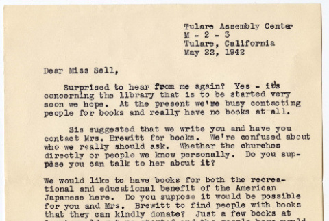 Letter from Martha Morooka to Violet Sell (ddr-densho-457-4)