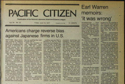 Pacific Citizen, Vol. 84, No. 22 (June 10, 1977) (ddr-pc-49-22)