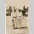 Two men on tennis court (ddr-densho-523-13)