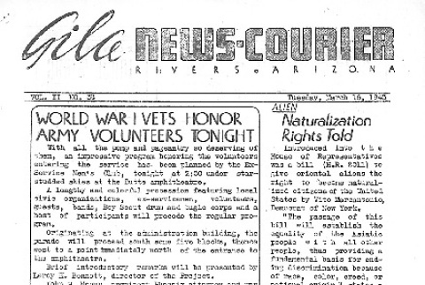 Gila News-Courier Vol. II No. 32 (March 16, 1943) (ddr-densho-141-68)