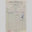 Receipt from Louis Winer Co. (ddr-densho-424-673)