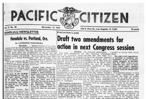 The Pacific Citizen, Vol. 37 No. 20 (November 13, 1953) (ddr-pc-25-46)