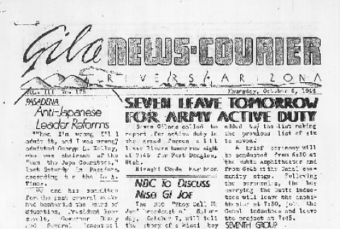 Gila News-Courier Vol. III No. 176 (October 5, 1944) (ddr-densho-141-330)