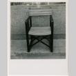 Wood chair with canvas back and seat (ddr-densho-426-918)