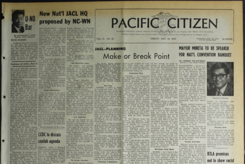 Pacific Citizen, Vol. 74, No. 19 (May 19, 1972) (ddr-pc-44-19)