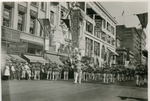 Marching band in parade (ddr-densho-351-10)