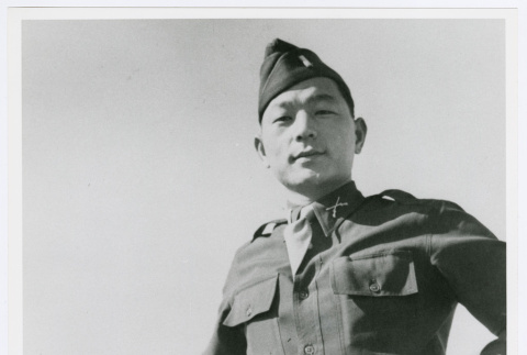 Portrait of serviceperson from below (ddr-densho-1007-256)