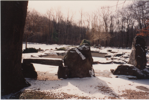 Garden in snow at the Kaye project (ddr-densho-377-73)