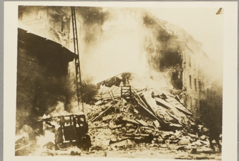 Photographs of fires caused by a bombing attack on Helsinki (ddr-njpa-13-1024)