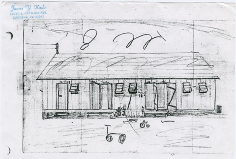 Sketch of barracks (ddr-densho-122-514)