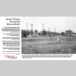 Document with photo of baseball team on field titled And They Played Baseball (ddr-ajah-5-77)