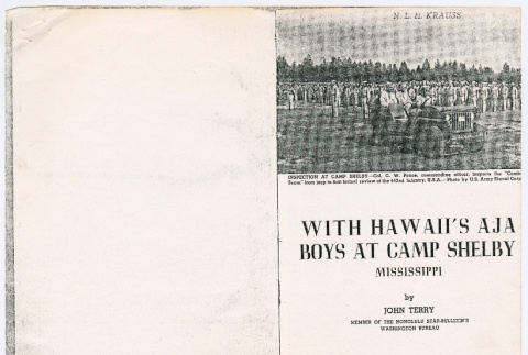 Booklet: With Hawaii's AJA Boys at Camp Shelby Mississippi (ddr-densho-1007-1849)