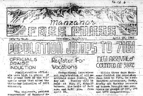 Manzanar Free Press Vol. I No. 6 (April 29, 1942) (ddr-densho-125-396)