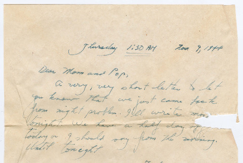 Letter from Tadashi Ishida to Mr. & Mrs. Y Ishida (ddr-densho-535-61)