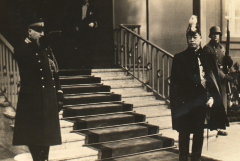 Kimitomo Mushakoji being saluted by a Nazi officer (ddr-njpa-4-1122)