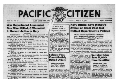 The Pacific Citizen, Vol. 18 No. 12 (March 25, 1944) (ddr-pc-16-13)