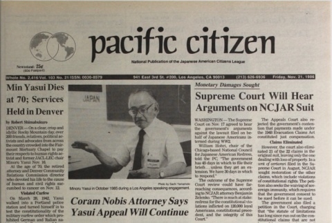 Pacific Citizen, Vol. 103, No. 21 (November 21, 1986) (ddr-pc-58-46)