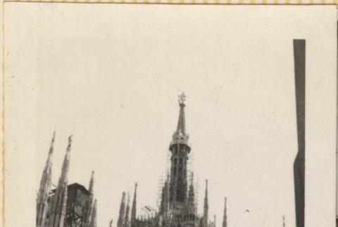 Man in front of Milan Cathedral (ddr-densho-466-388)