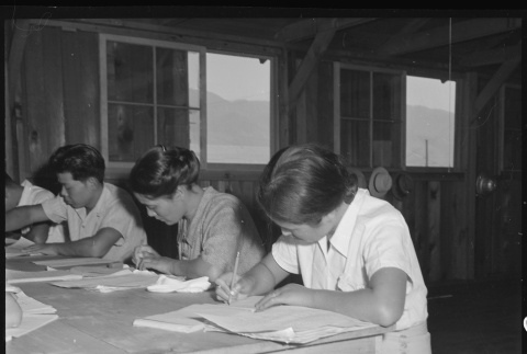Japanese Americans taking citizenship classes (ddr-densho-151-407)