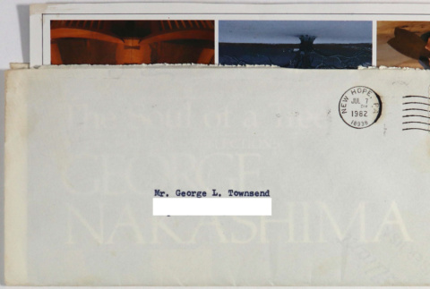 Envelope containing clippings and letter from George Takashimi to George Townsend (ddr-densho-408-5)