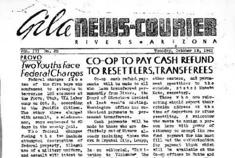 Gila News-Courier Vol. III No. 25 (October 19, 1943) (ddr-densho-141-172)